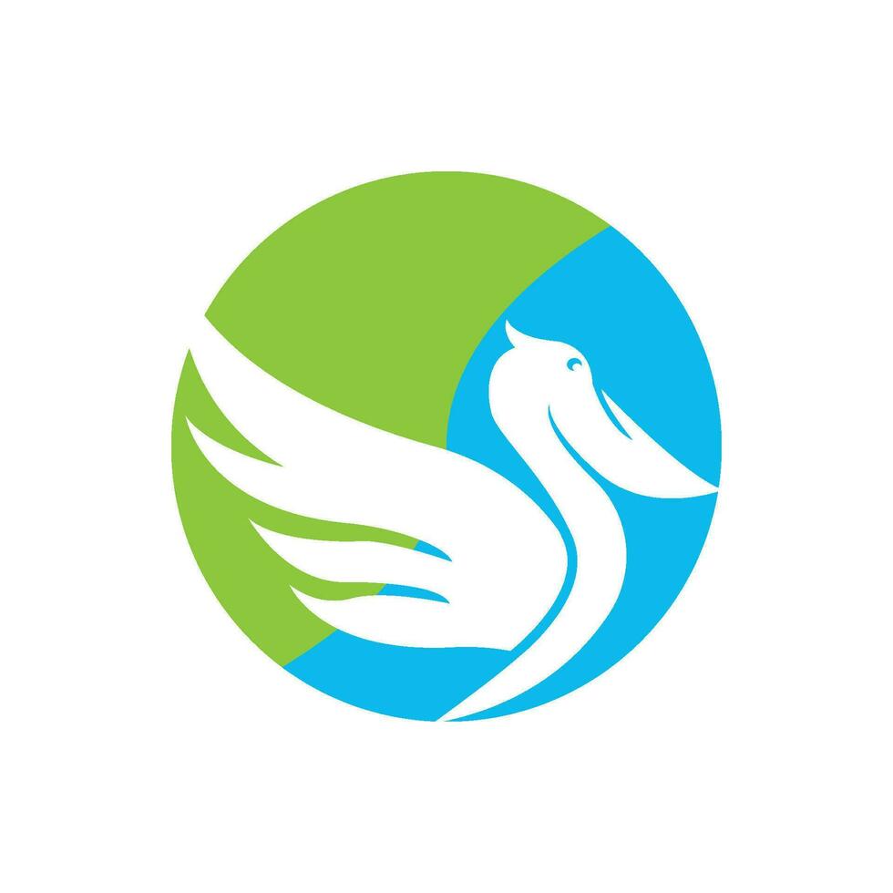 pelicano pássaro logotipo vetor ícone dentro simples ilustração Projeto