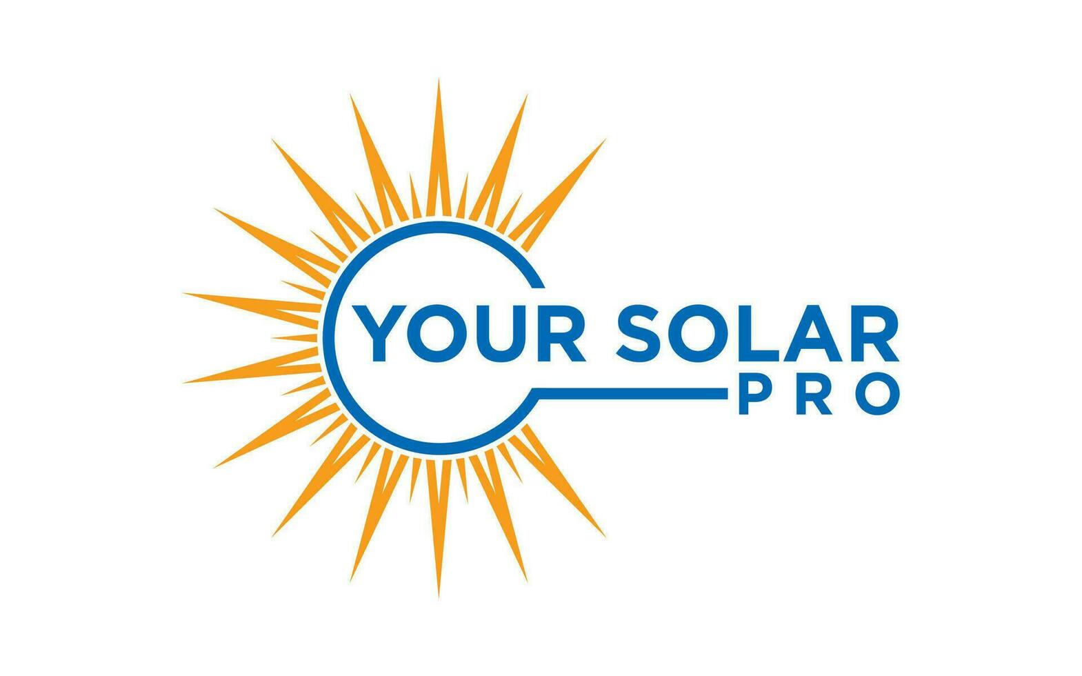 logotipo Sol solar energia Projeto modelo vetor