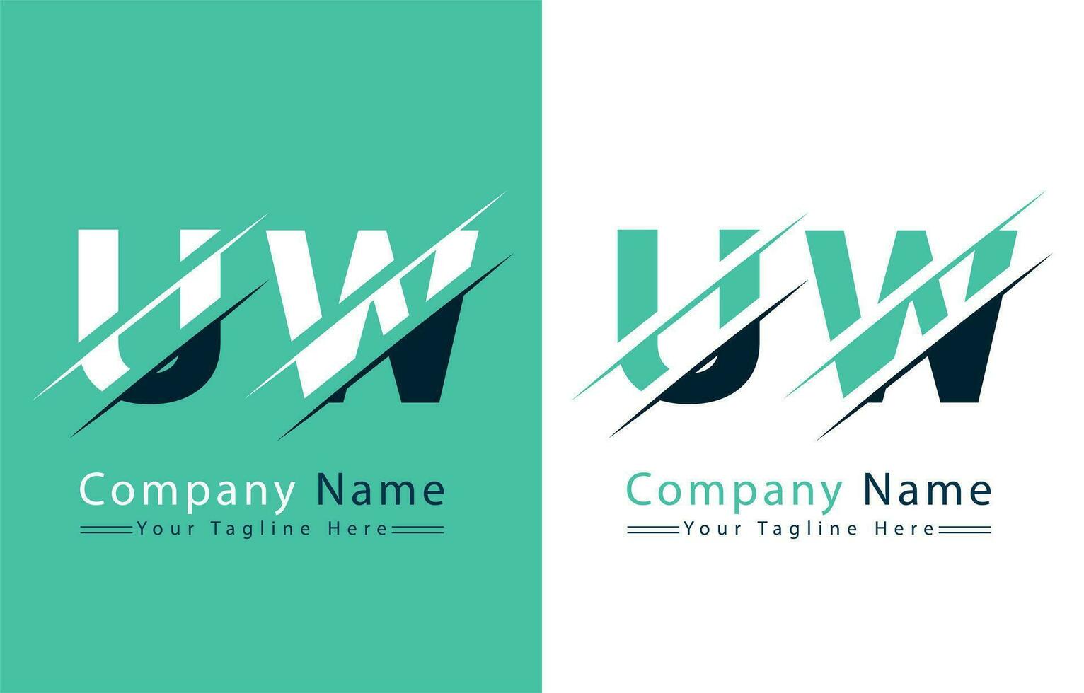 uw carta logotipo Projeto modelo. vetor logotipo ilustração