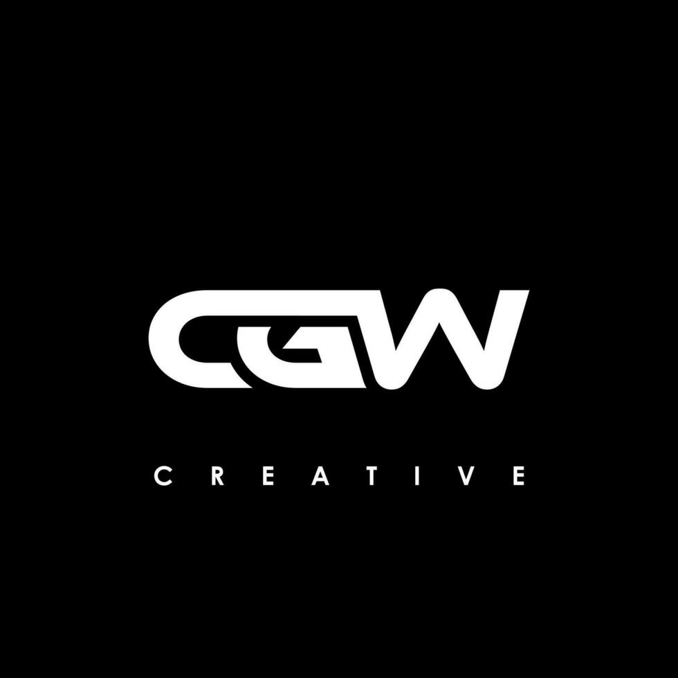 cgw carta inicial logotipo Projeto modelo vetor ilustração