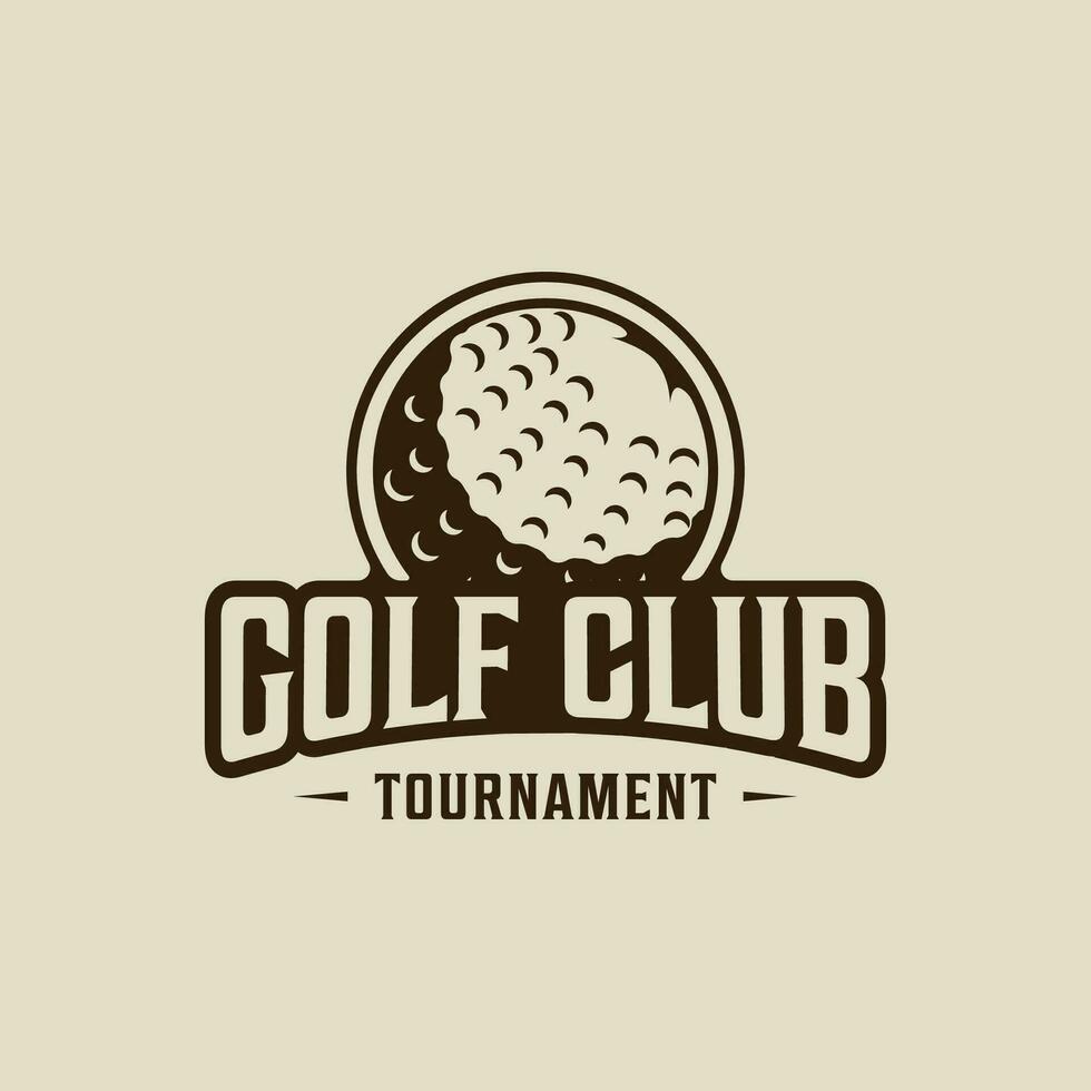bola do golfe logotipo vintage vetor ilustração modelo ícone gráfico Projeto. esporte placa ou símbolo para torneio ou clube com retro estilo