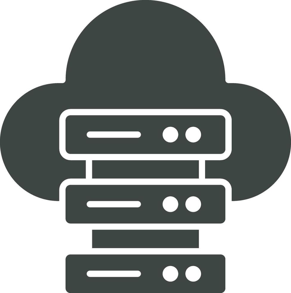 nuvem e servidor dados ícone vetor imagem. adequado para Móvel aplicativos, rede apps e impressão meios de comunicação.