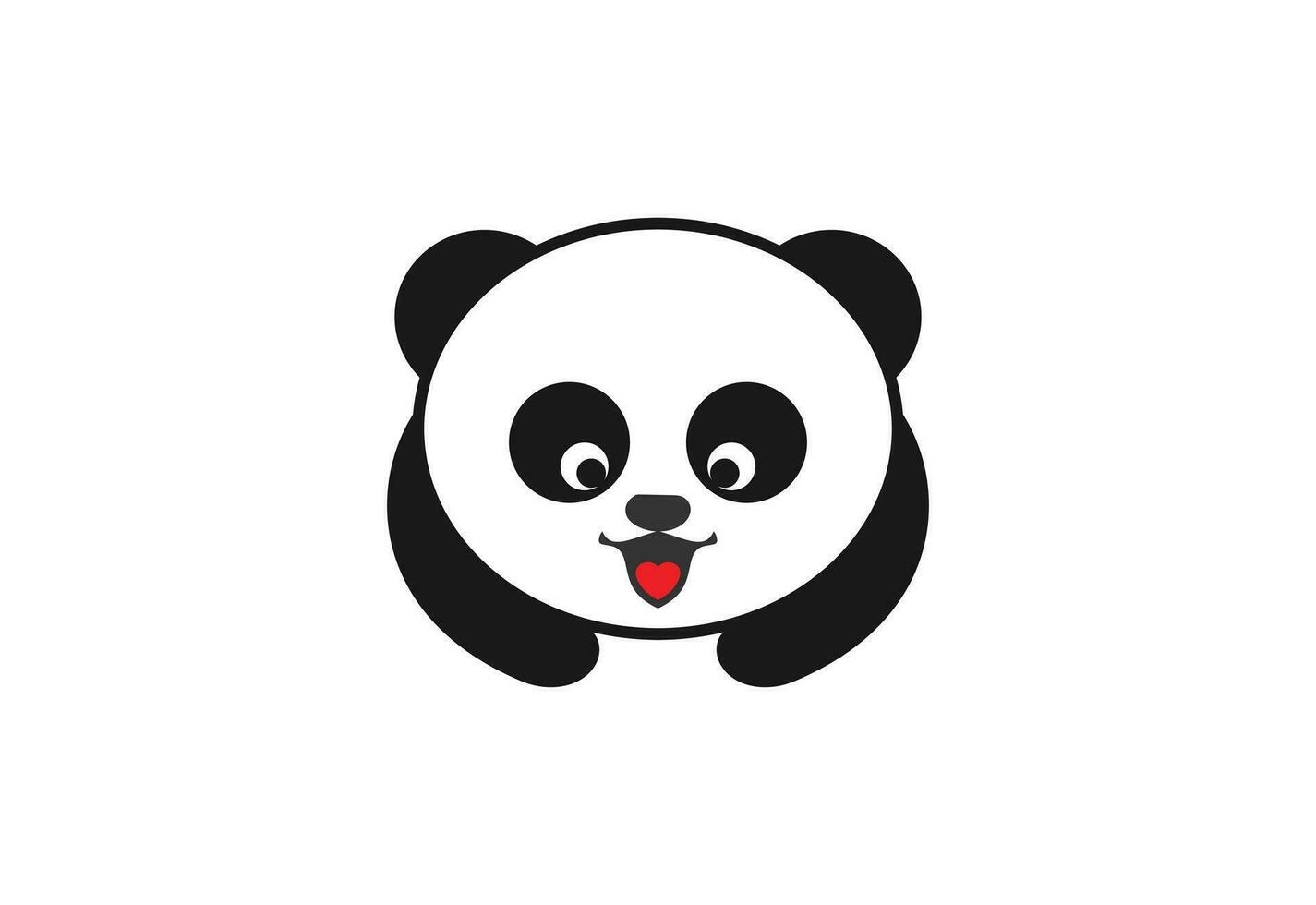 pequeno panda Urso logotipo projeto, vetor Projeto modelo