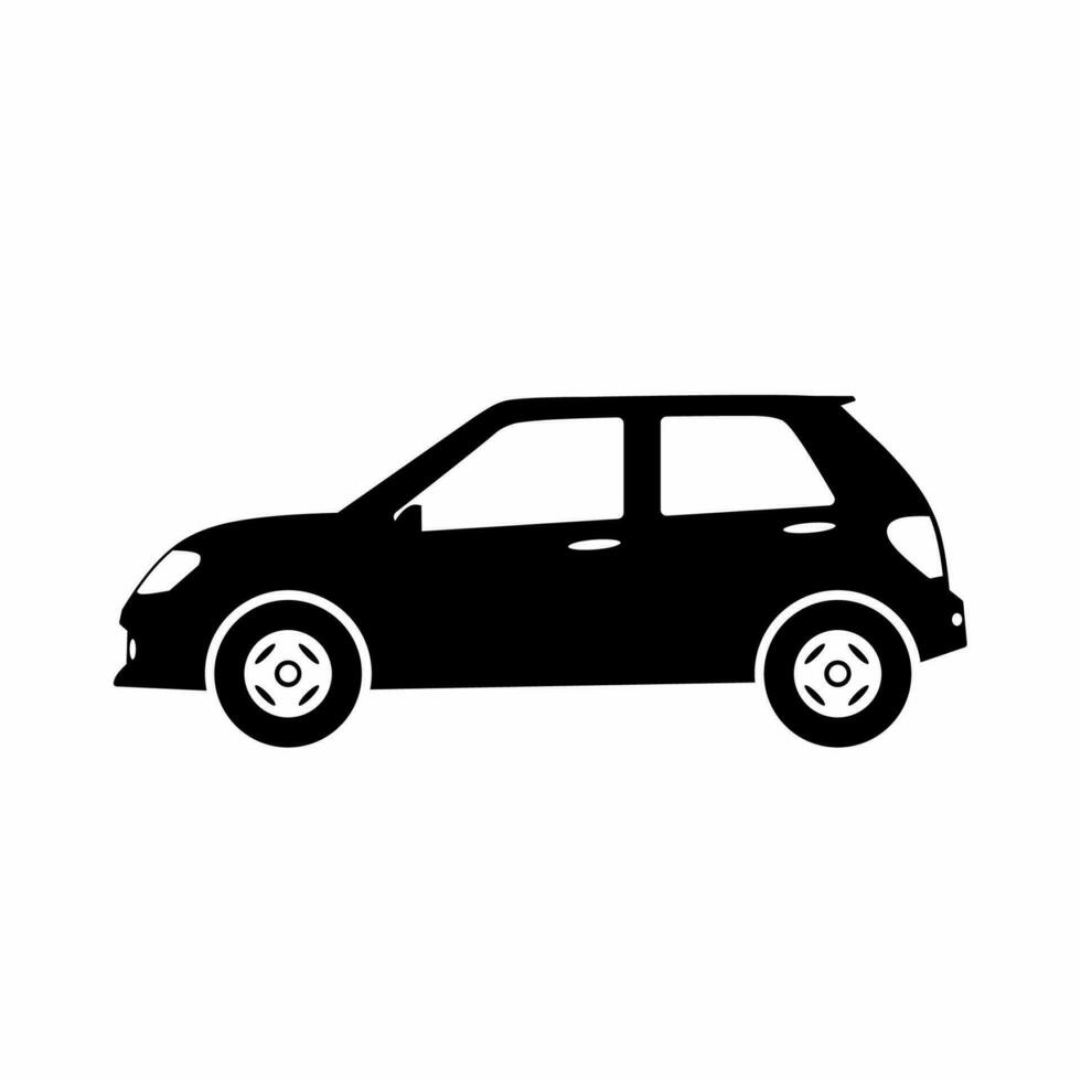 hatchback carro ícone vetor. cruzamento carro silhueta para ícone, símbolo ou placa. hatchback carro gráfico recurso para transporte ou automotivo vetor