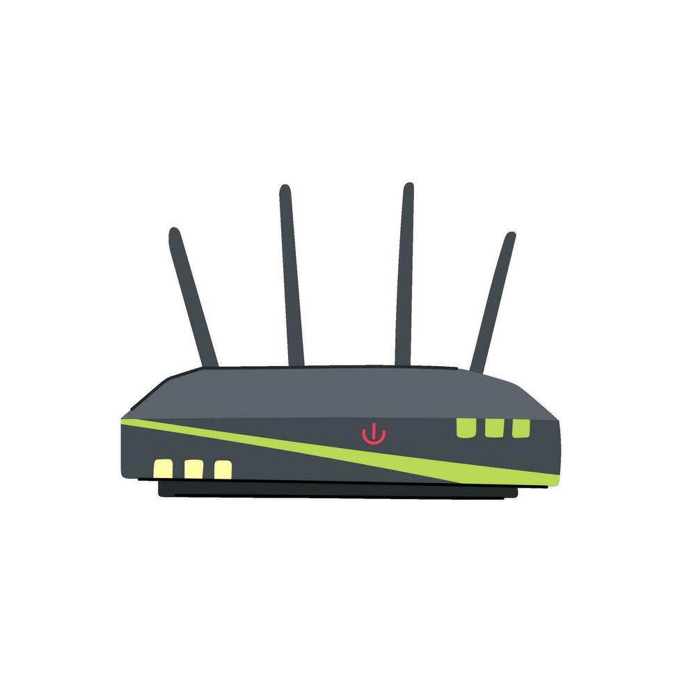 wlan dsl modem desenho animado vetor ilustração