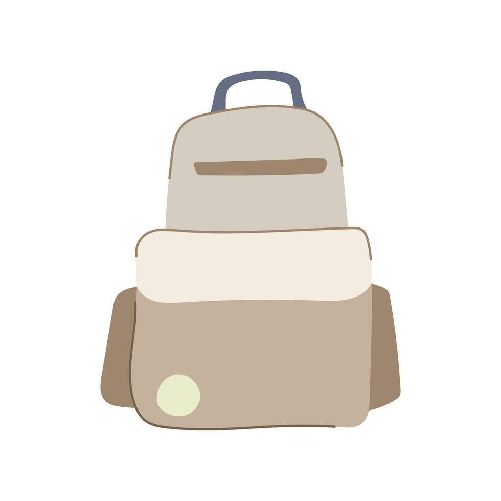 estilo de vida caminhada mochila desenho animado vetor ilustração