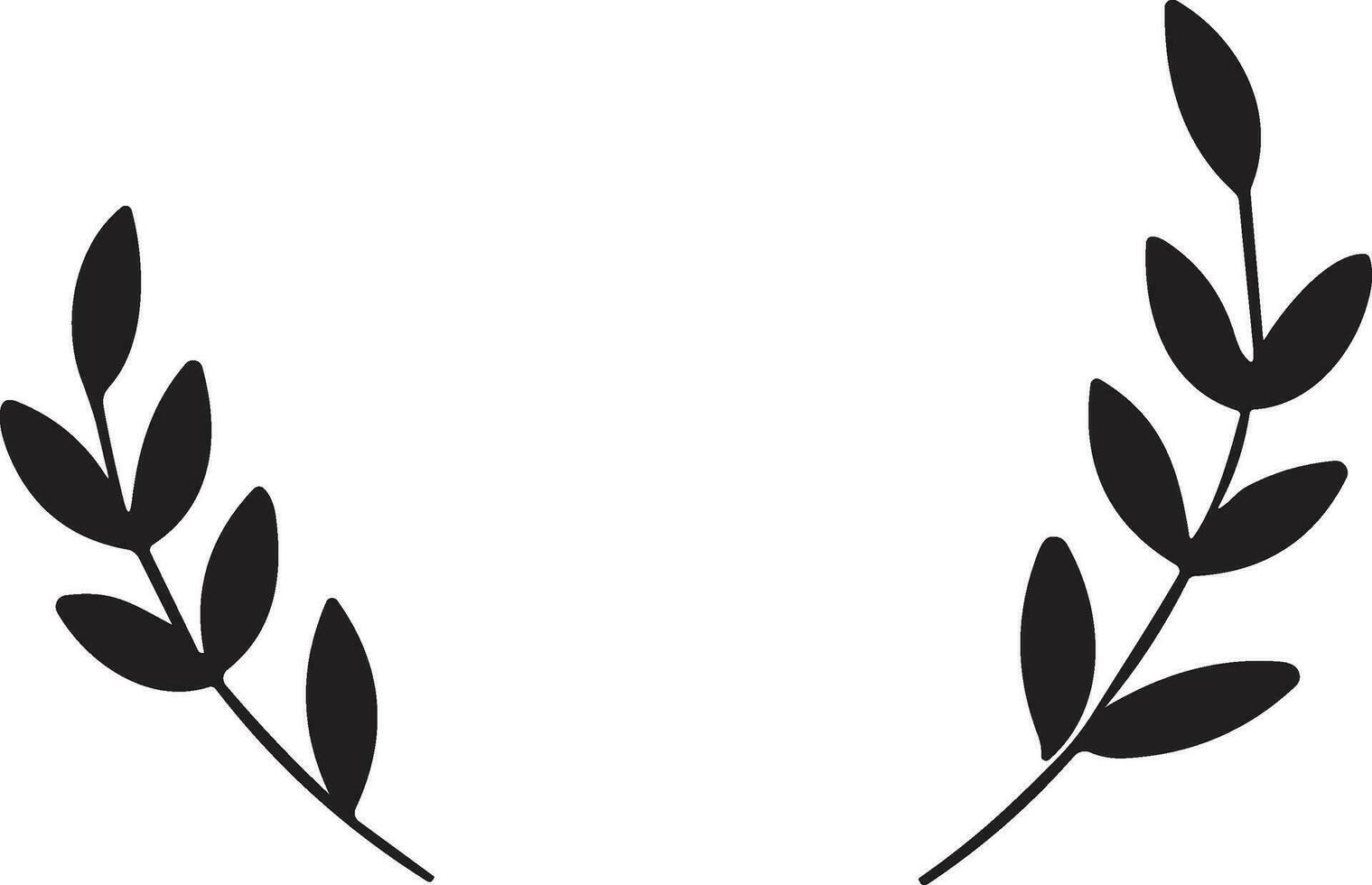 mão desenhado floral guirlanda logotipo para decoração vetor