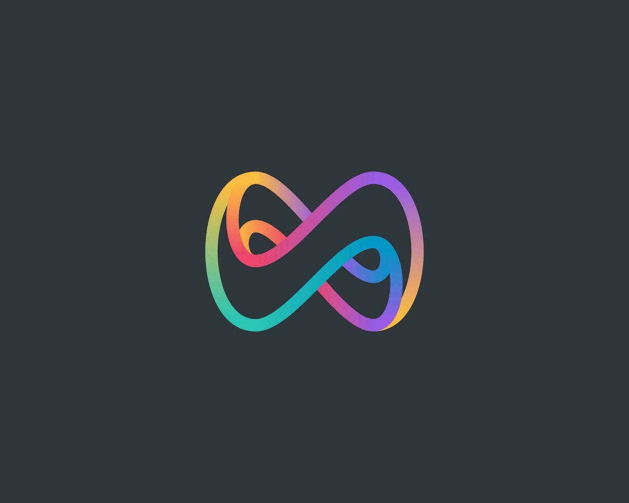 criativo linha do infinidade logotipo com colorida suave gradiente vetor