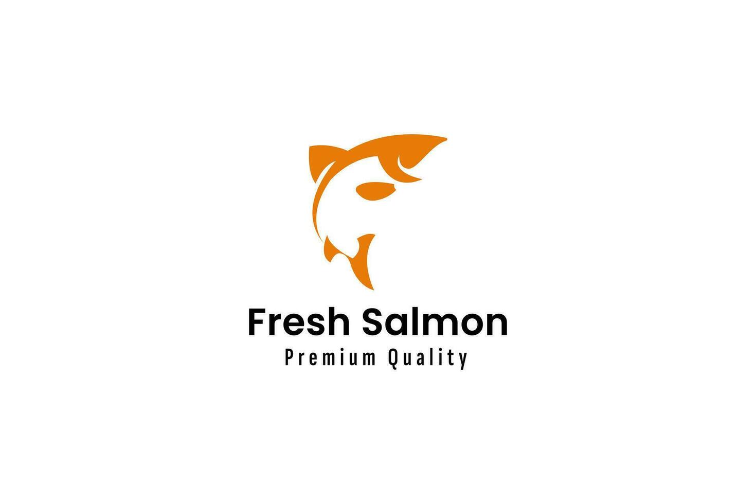 salmão peixe logotipo vetor ícone ilustração