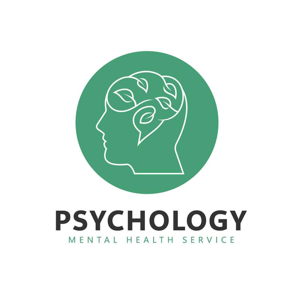 mental saúde. mente terapia psicologia logotipo Projeto vetor