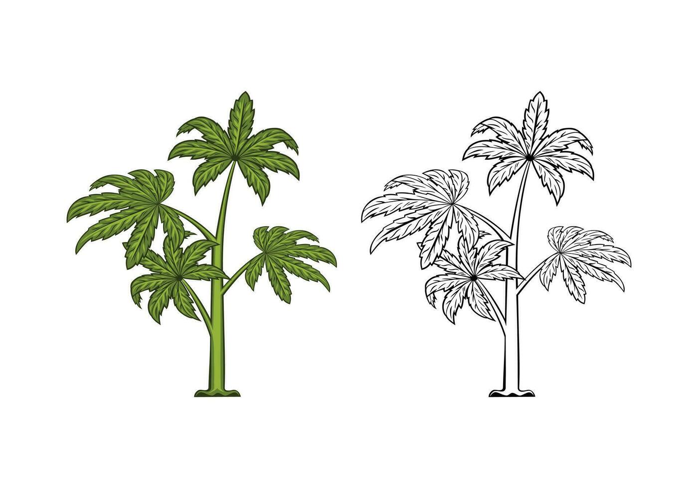 cannabis árvore ilustração vetor