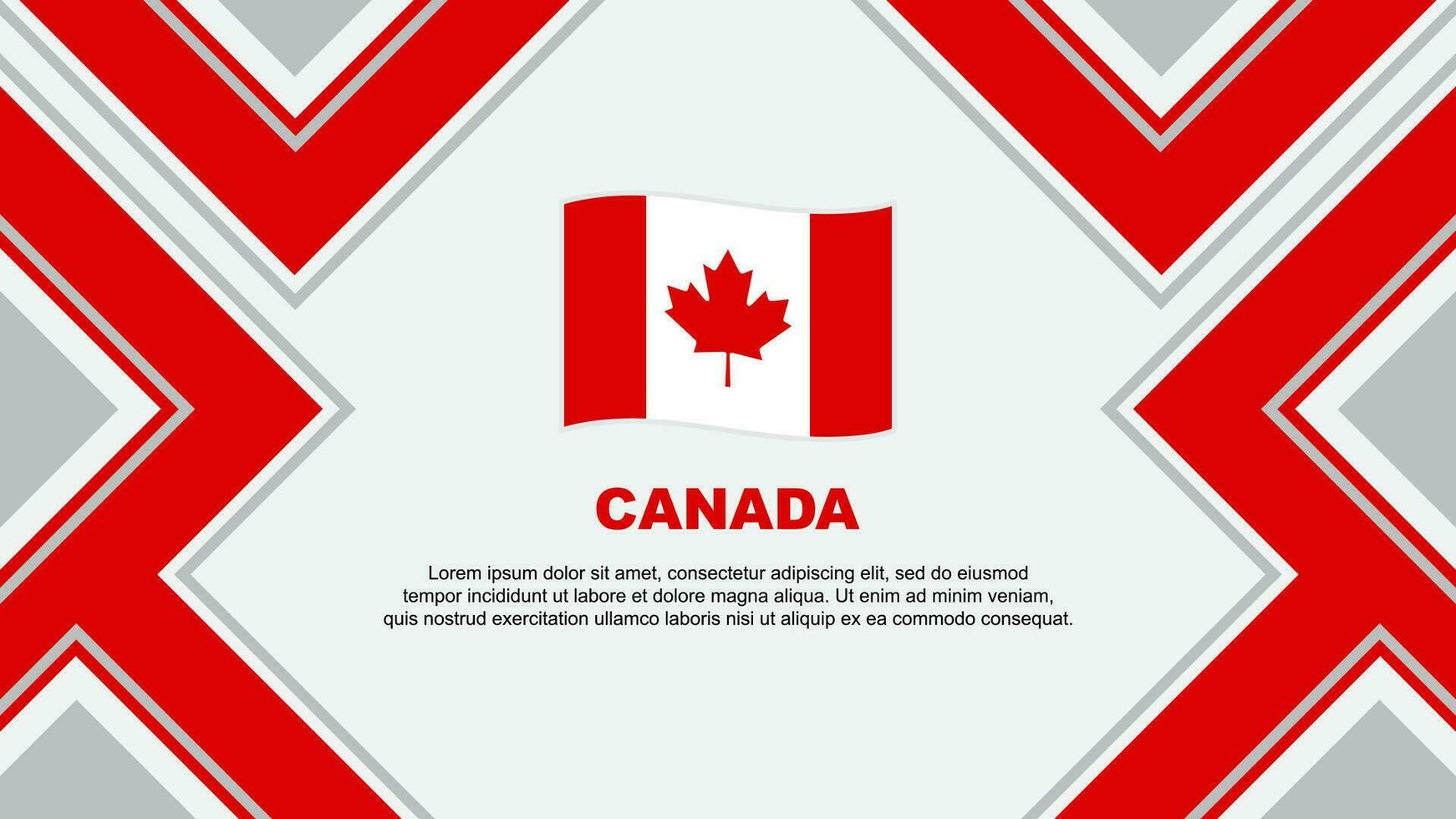 Canadá bandeira abstrato fundo Projeto modelo. Canadá independência dia bandeira papel de parede vetor ilustração. Canadá vetor