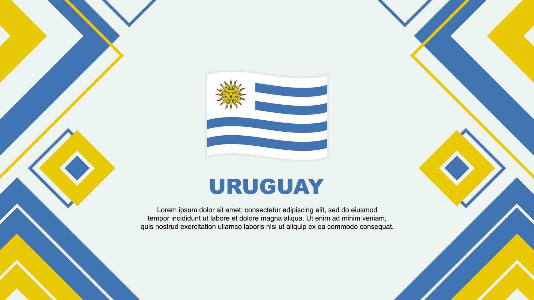 Uruguai bandeira abstrato fundo Projeto modelo. Uruguai independência dia bandeira papel de parede vetor ilustração. Uruguai fundo