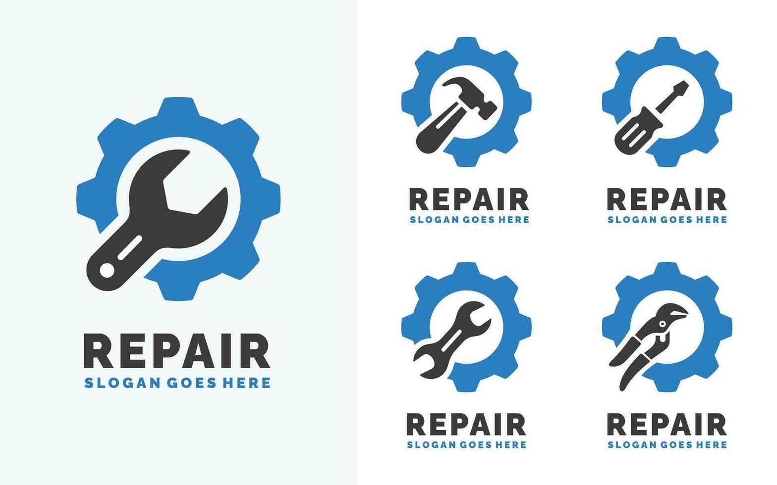 reparar logotipo conjunto Projeto vetor ilustração. manutenção logotipo conjunto