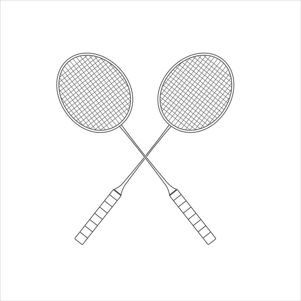 badminton lineart, badminton vetor cortiça, badminton ilustração, raquete vetor, raquete linha arte, contorno, Esportes ilustração, badminton bola, vetor, badminton silhueta, silhueta