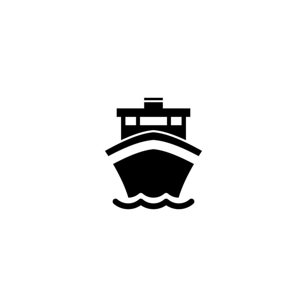 plano navio ícone ilustração projeto, simples navio símbolo modelo vetor