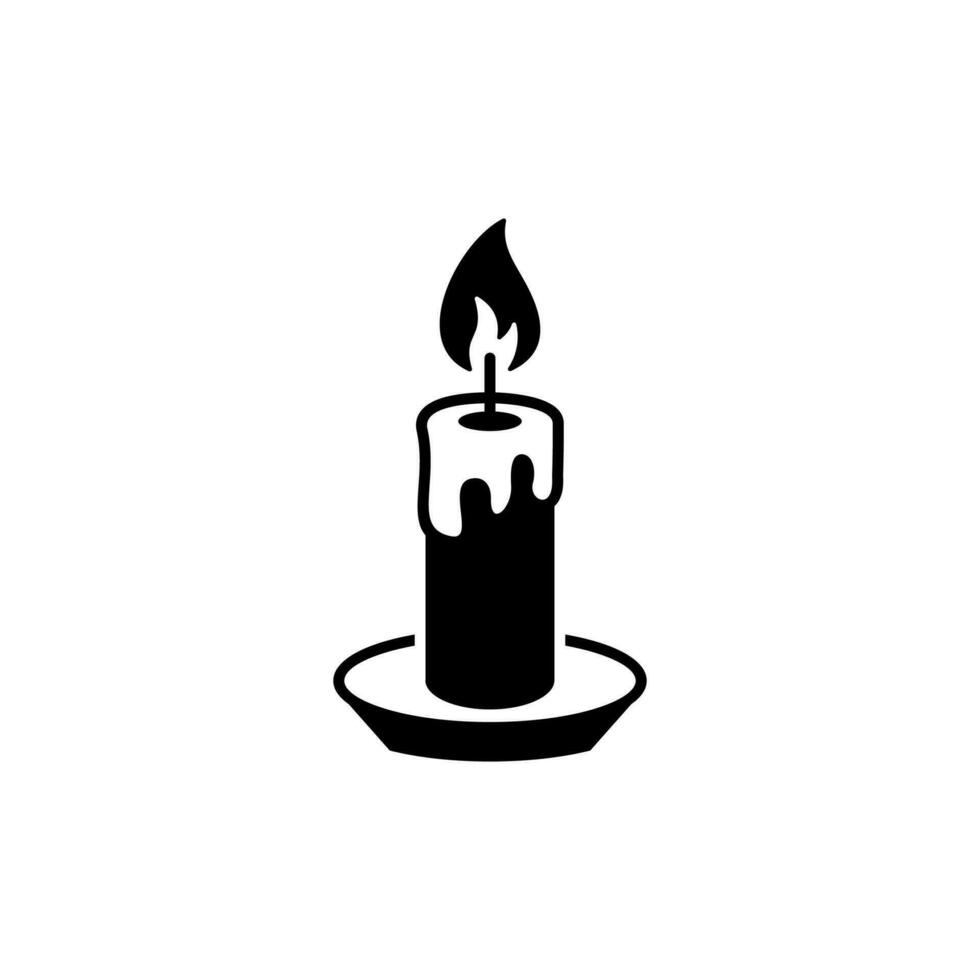 simples vela ícone ilustração vetor