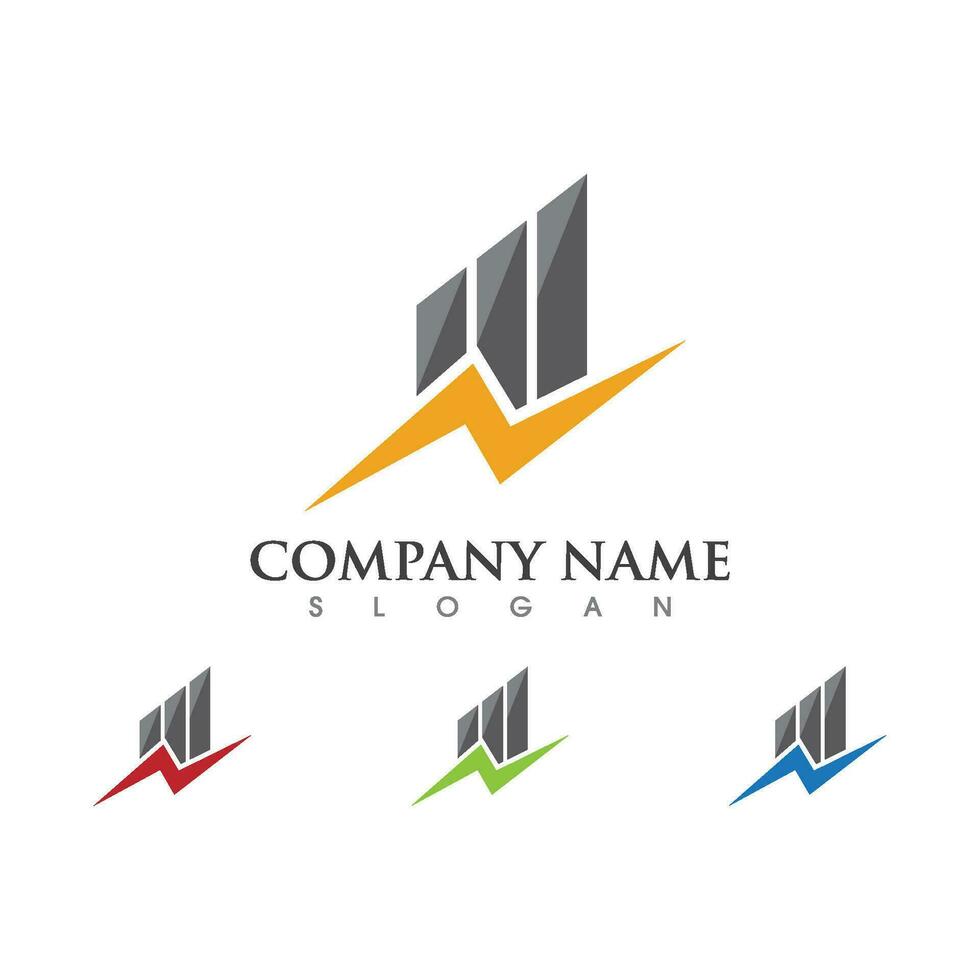 modelo de logotipo de finanças empresariais vetor