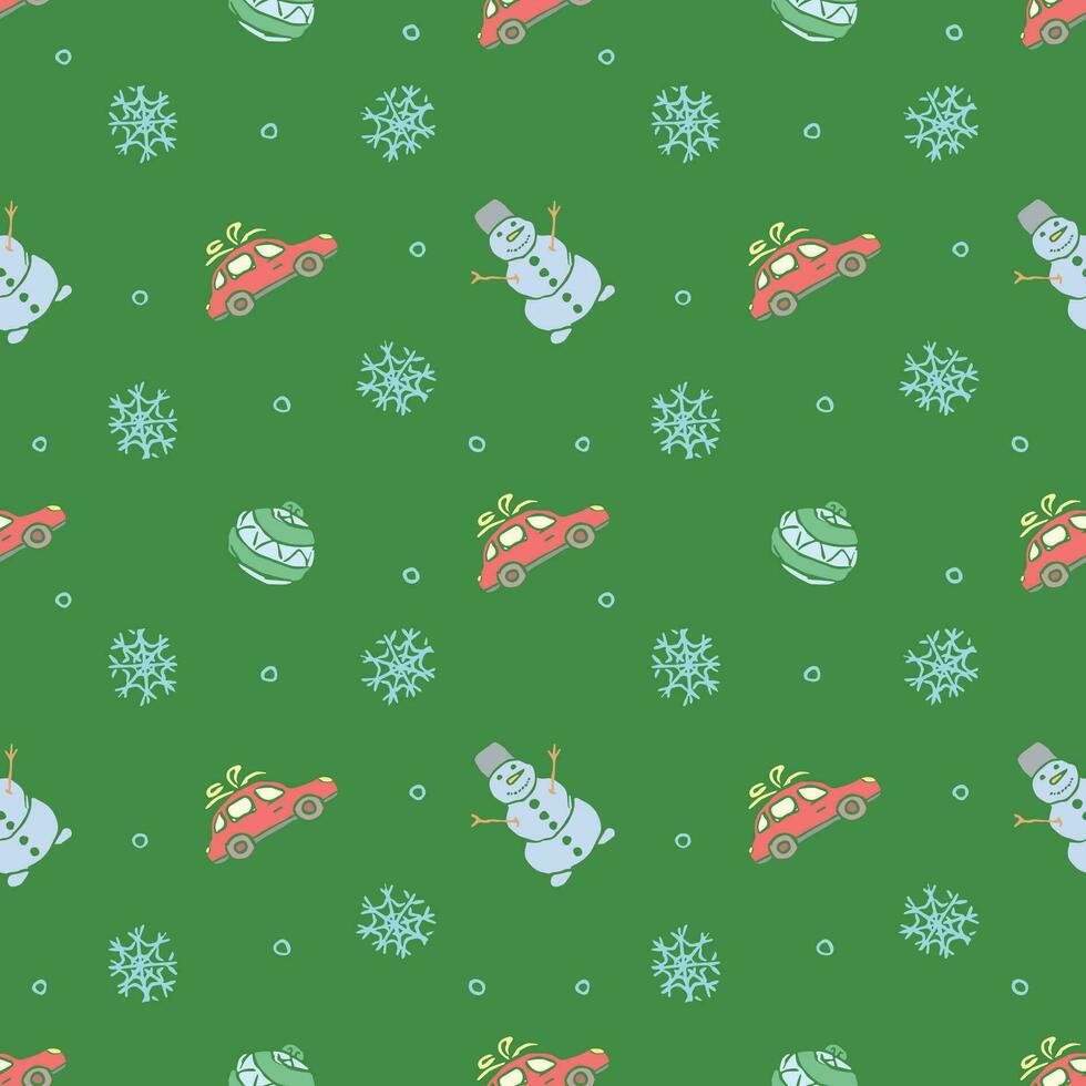 desatado Natal padronizar. Novo ano fundo. rabisco ilustração com Natal ícones vetor