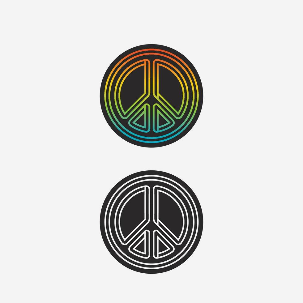 Paz logotipo e Projeto vetor ilustração conceito Projeto