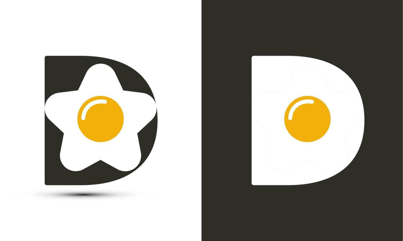 moderno ilustração logotipo Projeto inicial d combinar com frito ovo. vetor