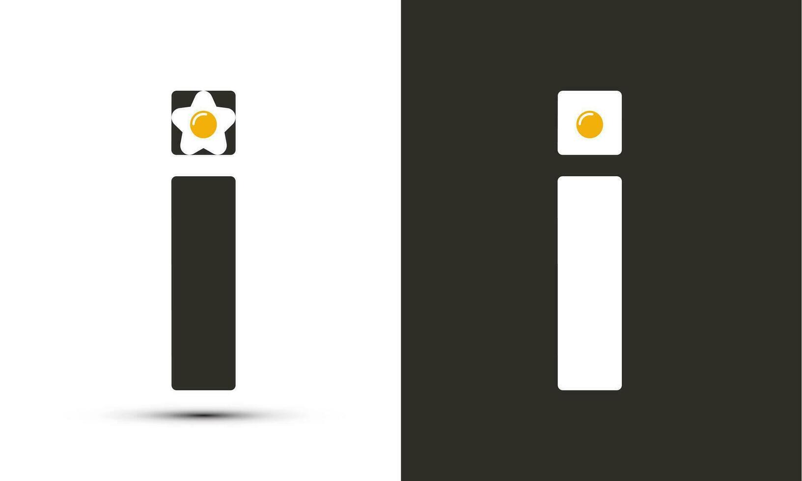 moderno ilustração logotipo Projeto inicial Eu combinar com frito ovo. vetor