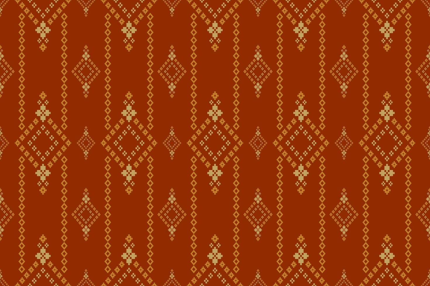 laranja safras Cruz ponto tradicional étnico padronizar paisley flor ikat fundo abstrato asteca africano indonésio indiano desatado padronizar para tecido impressão pano vestir tapete cortinas e sarongue vetor