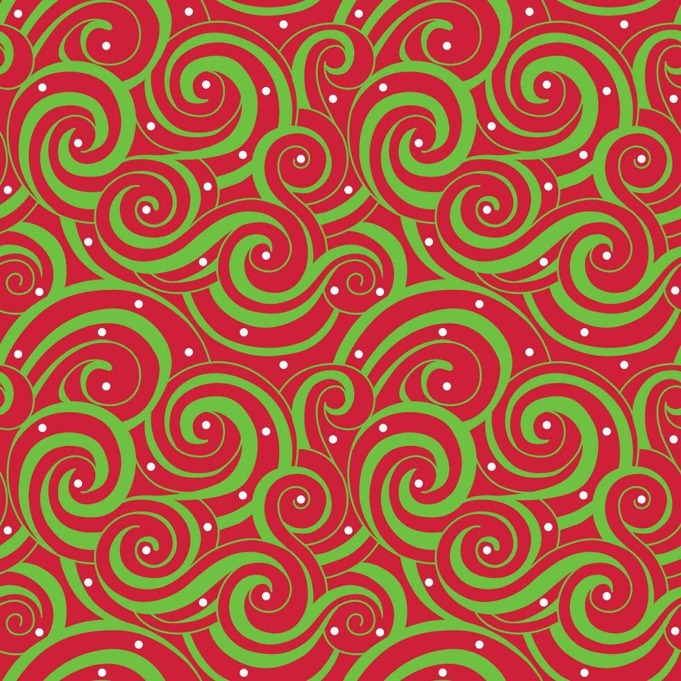 desatado verde espiral padronizar em vermelho fundo vetor