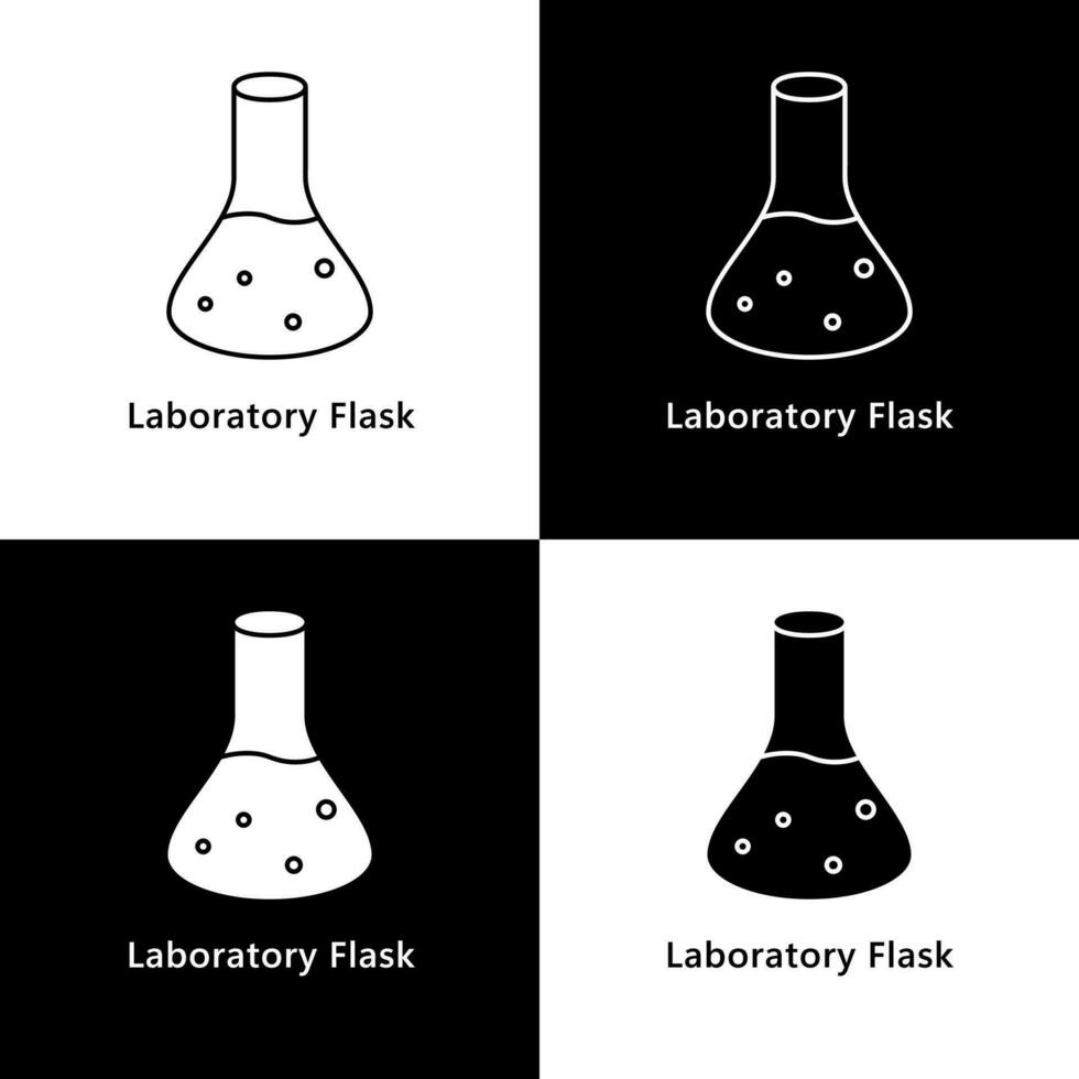 laboratório frasco. química pesquisa logotipo ícone vetor