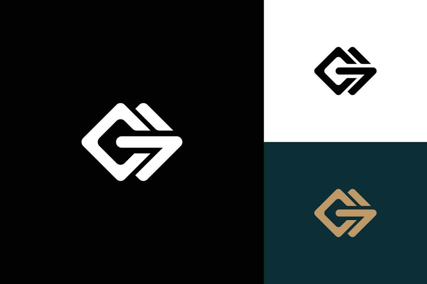 carta g monograma vetor logotipo Projeto