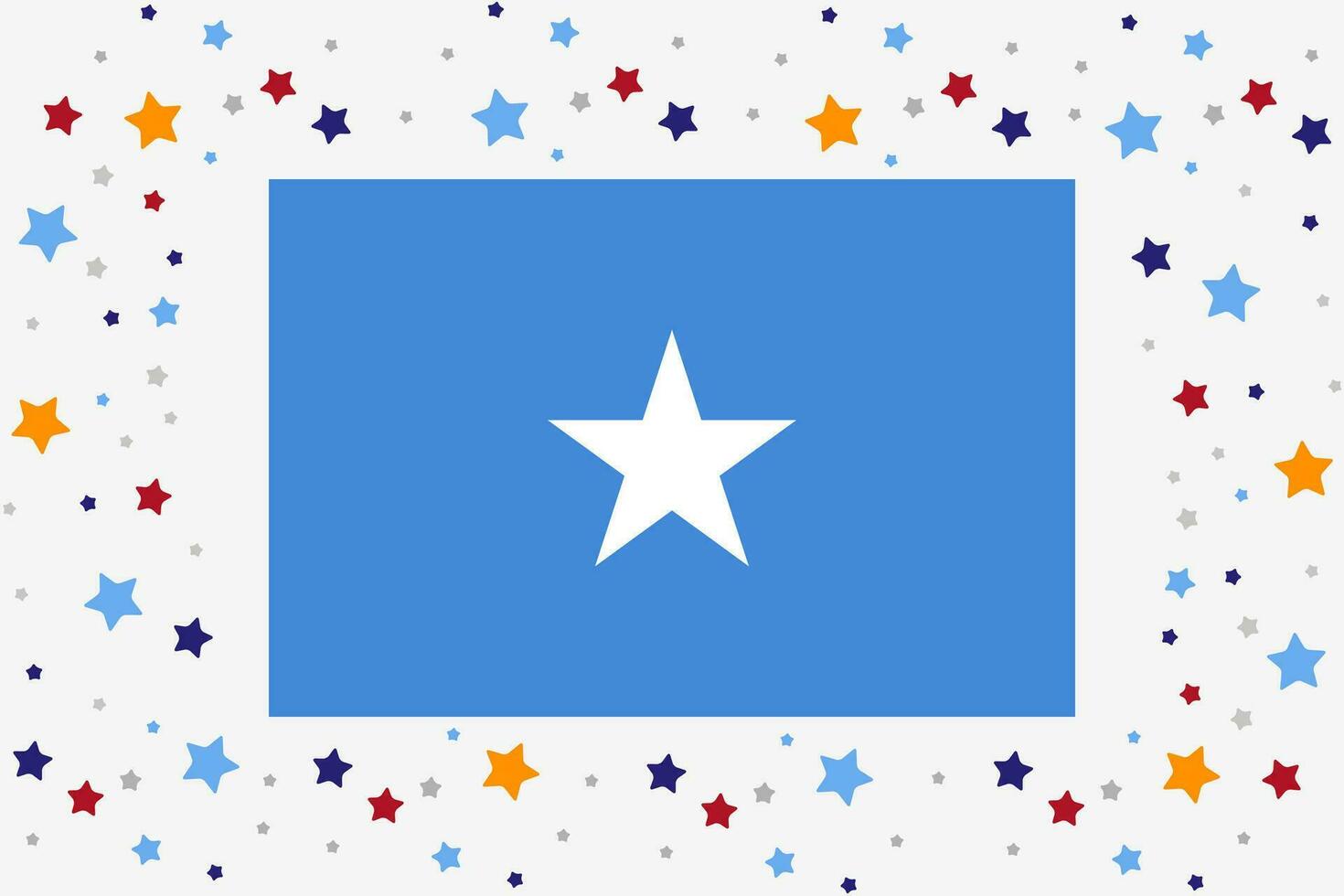 Somália bandeira independência dia celebração com estrelas vetor