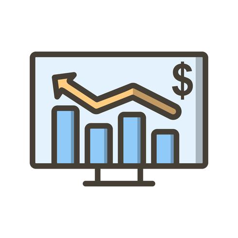 Ícone de vetor de gráfico de negócios