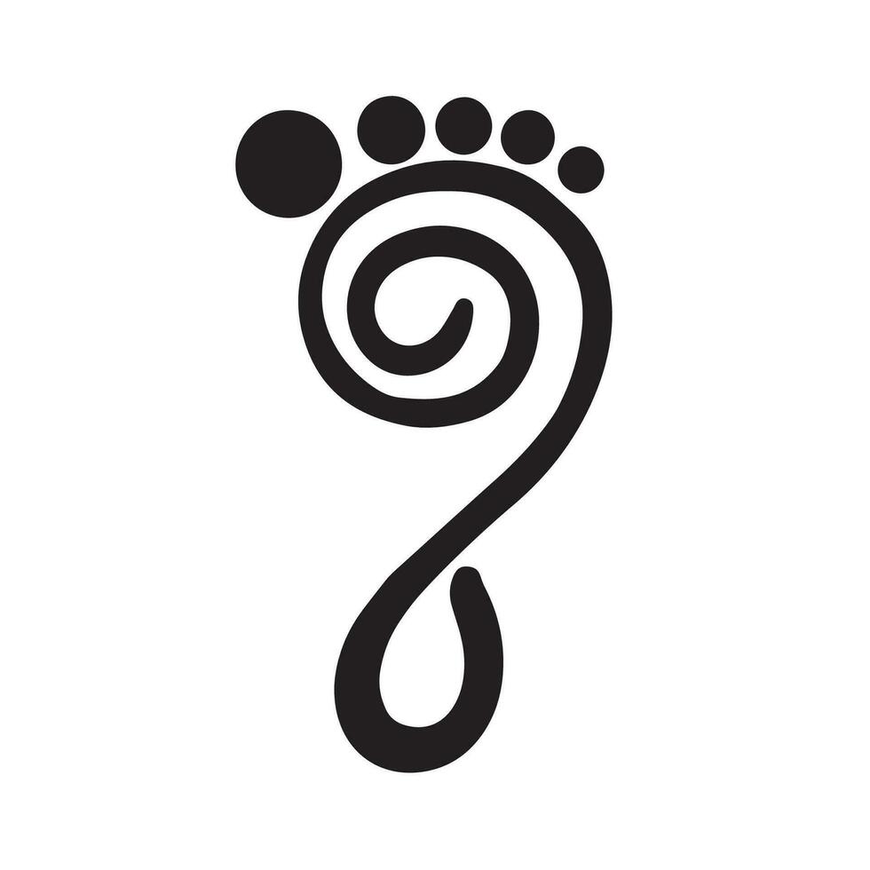 modelo de logotipo de ícone de pé e cuidado saúde do pé e tornozelo vetor