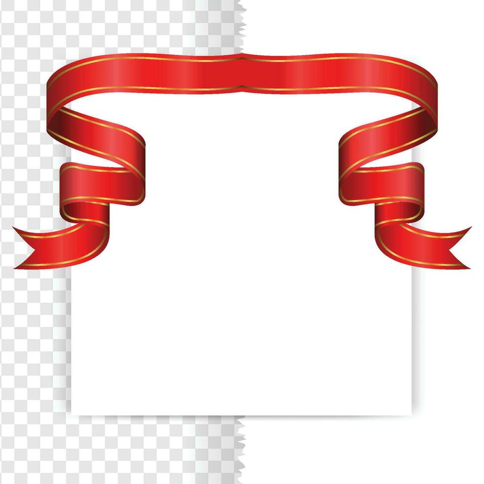 vermelho tag com canto fita, esvaziar página modelo quadro, Armação isolado em fundo vetor