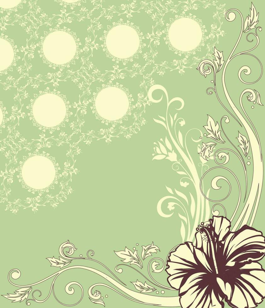 cartão de convite vintage com design floral abstrato retrô elegante ornamentado vetor