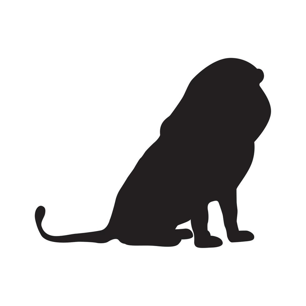 silhueta leão vetor ilustração