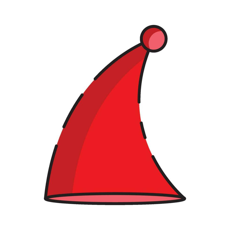 Natal santa chapéu ícone vetor