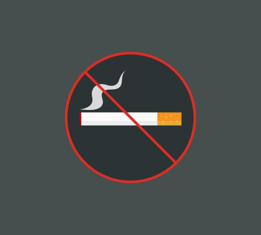 não fumar logotipo. ícone de sinal proibido. estilo de design plano. ilustração vetorial vetor