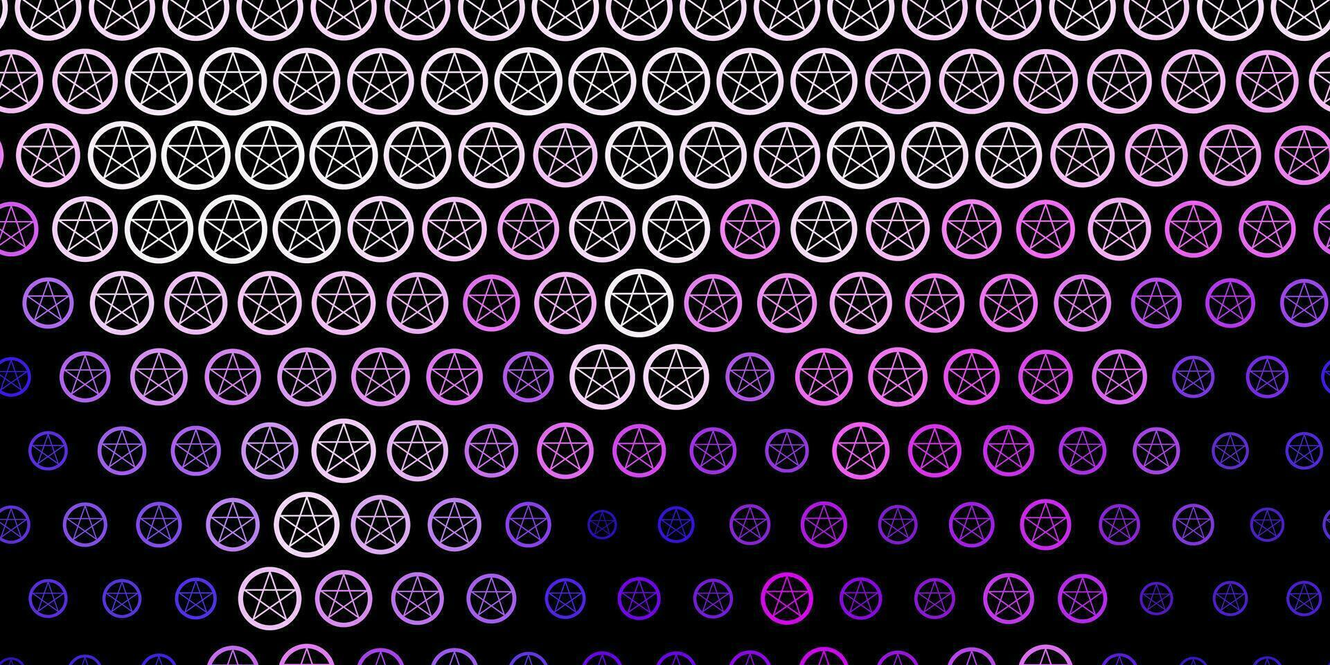 textura vector roxo escuro com símbolos de religião.