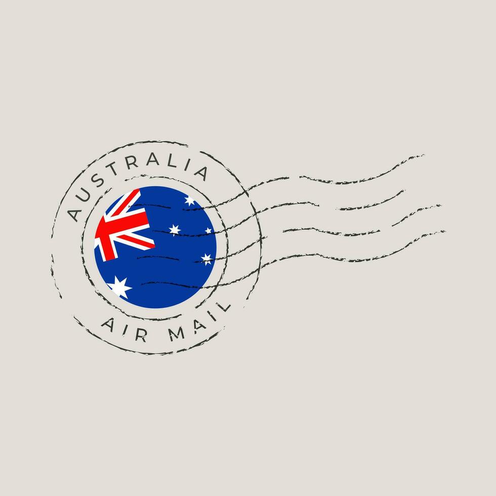 Austrália bandeira postagem carimbo. vetor ilustração nacional bandeira isolado em luz fundo