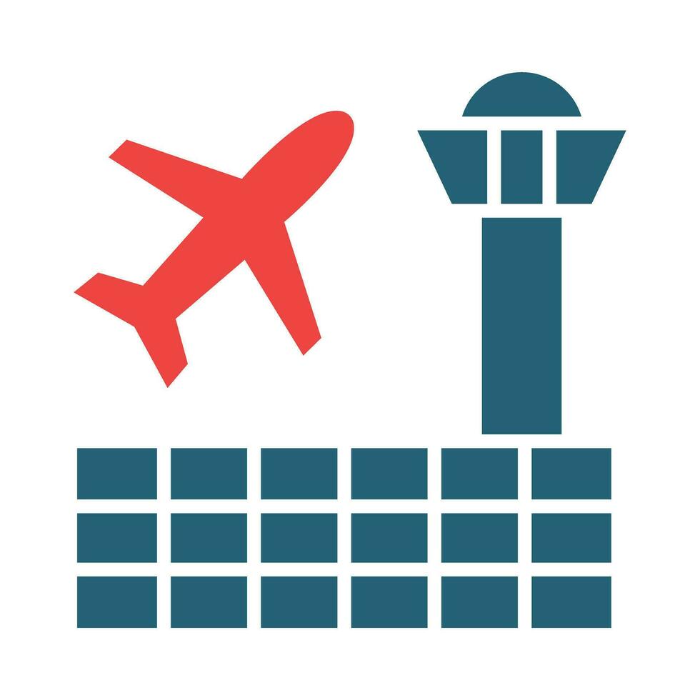 aeroporto vetor glifo dois cor ícones para pessoal e comercial usar.