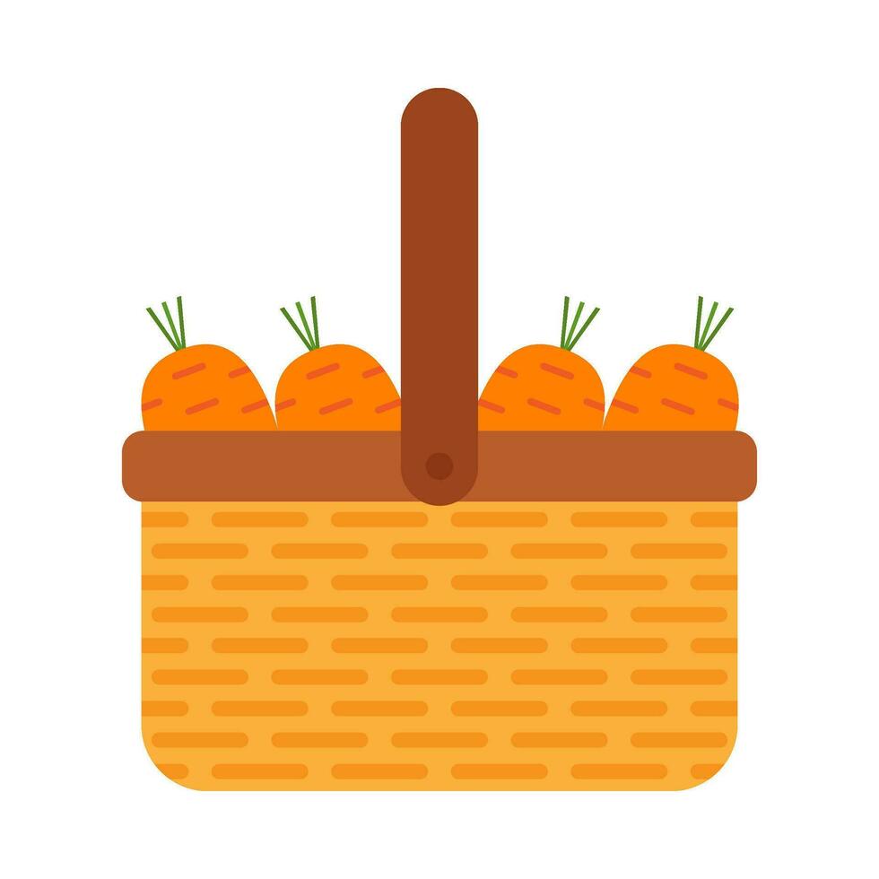 vegetal cesta plano ilustração vetor