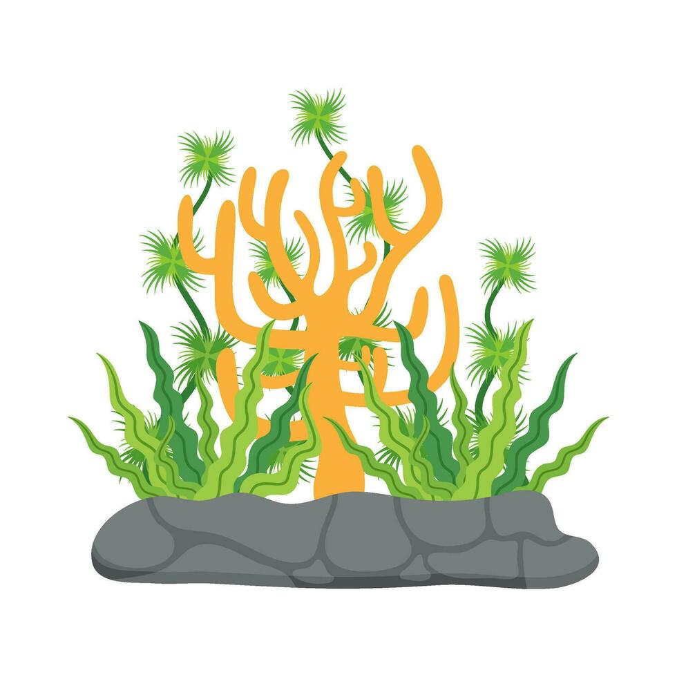 plano ilustração do mar coral recife vetor