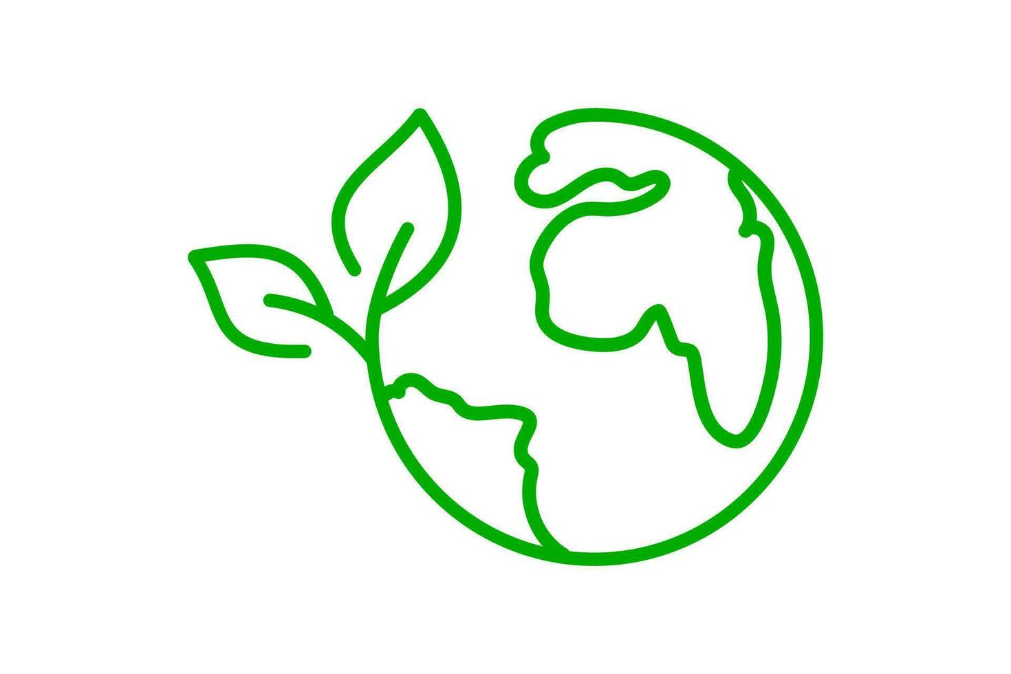 verde terra planeta conceito ícone. vetor ilustração Projeto.