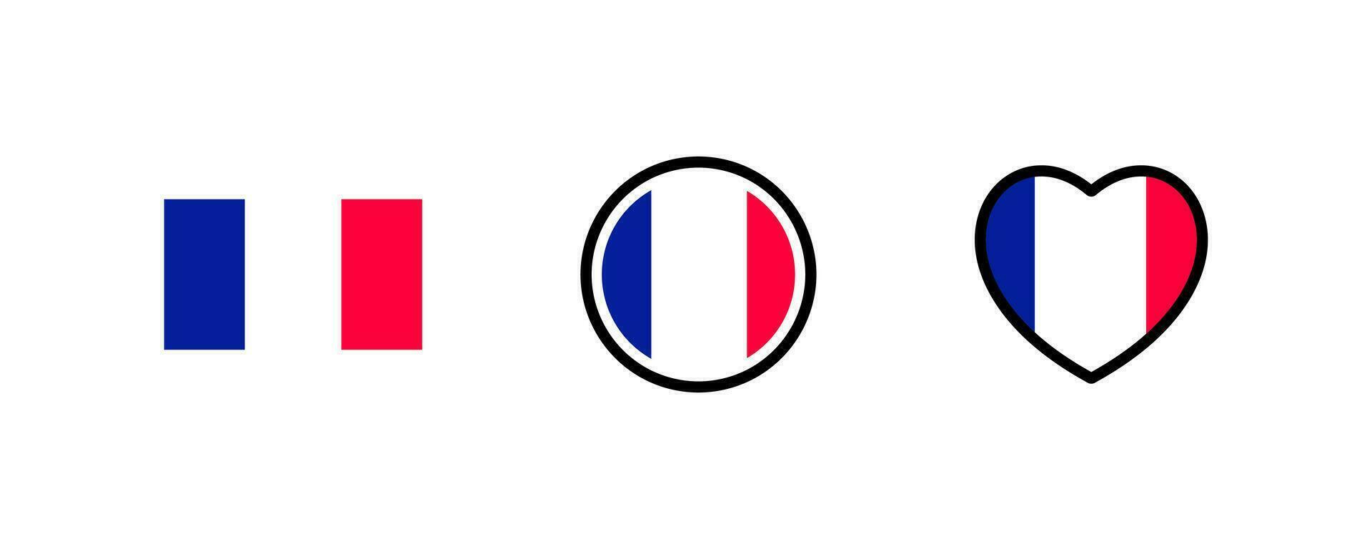 França bandeira ícone. vetor ilustração Projeto.