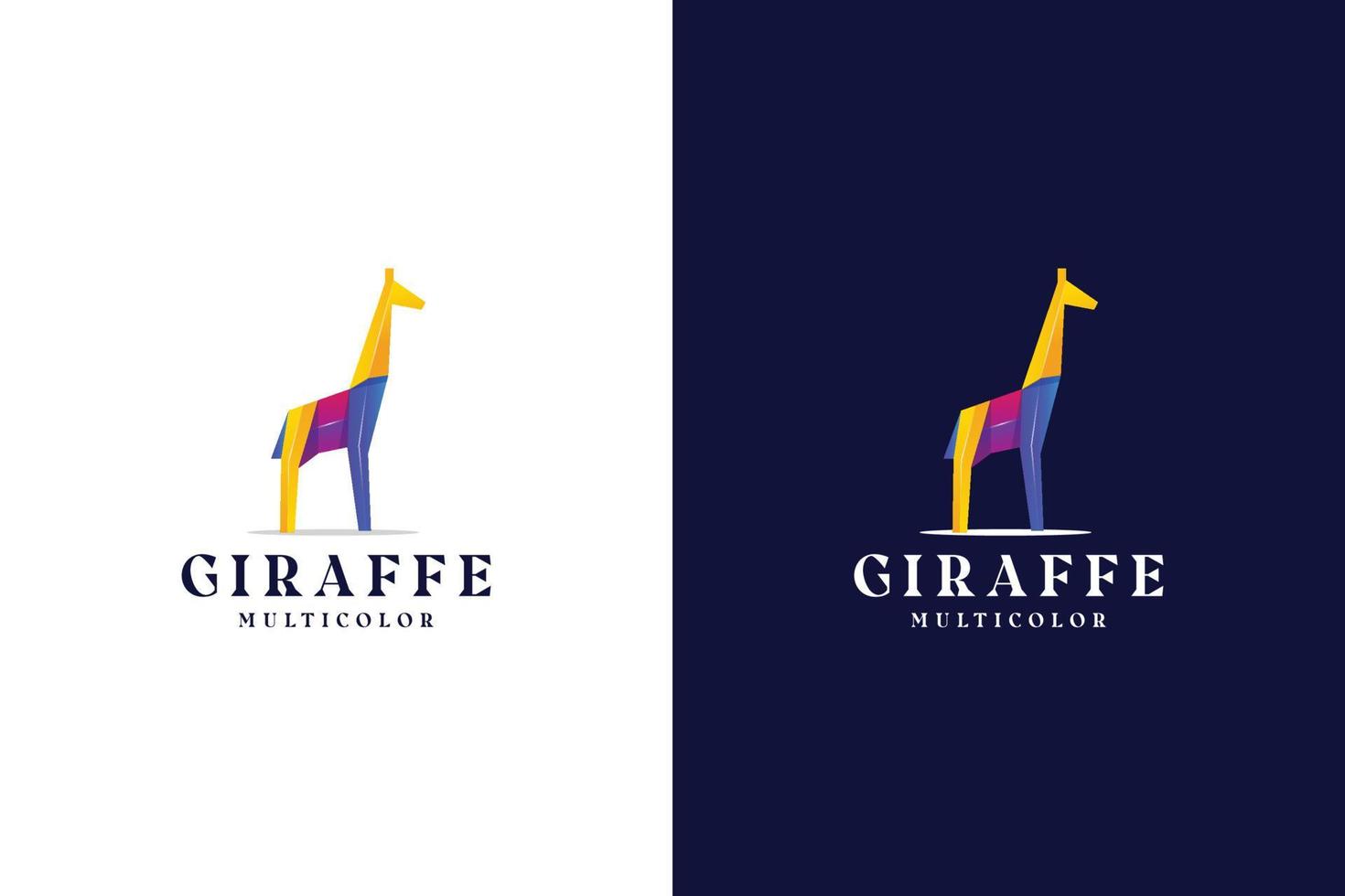 logotipo de girafa gradiente moderno abstrato colorido vetor