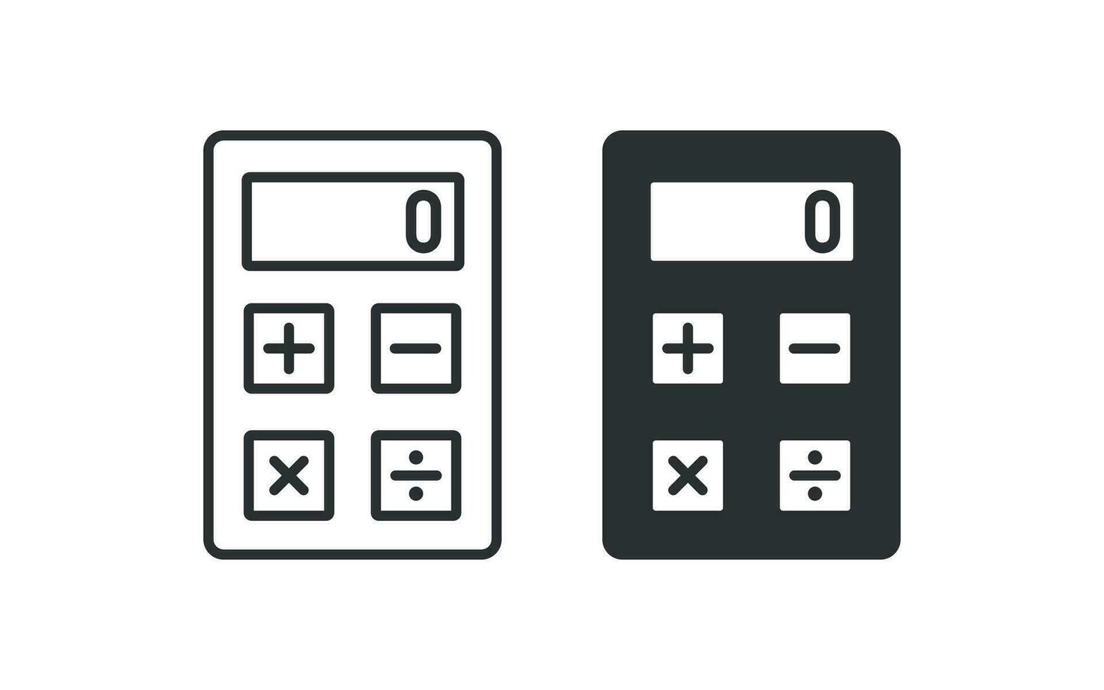 calculadora ícone. calcular número ilustração símbolo. placa eletrônico portátil calculadora vetor