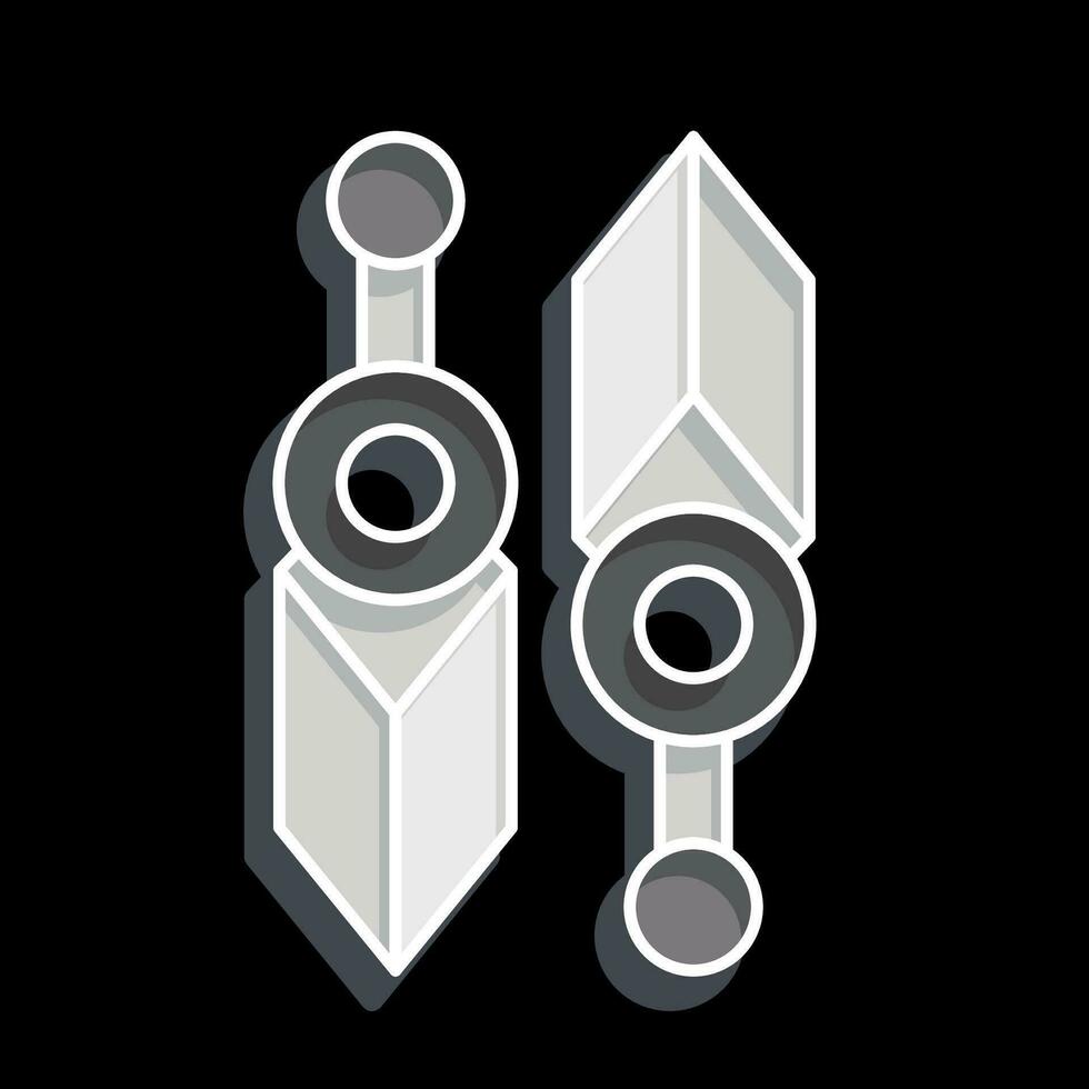 ícone faca. relacionado para ninja símbolo. lustroso estilo. simples Projeto editável. simples ilustração vetor