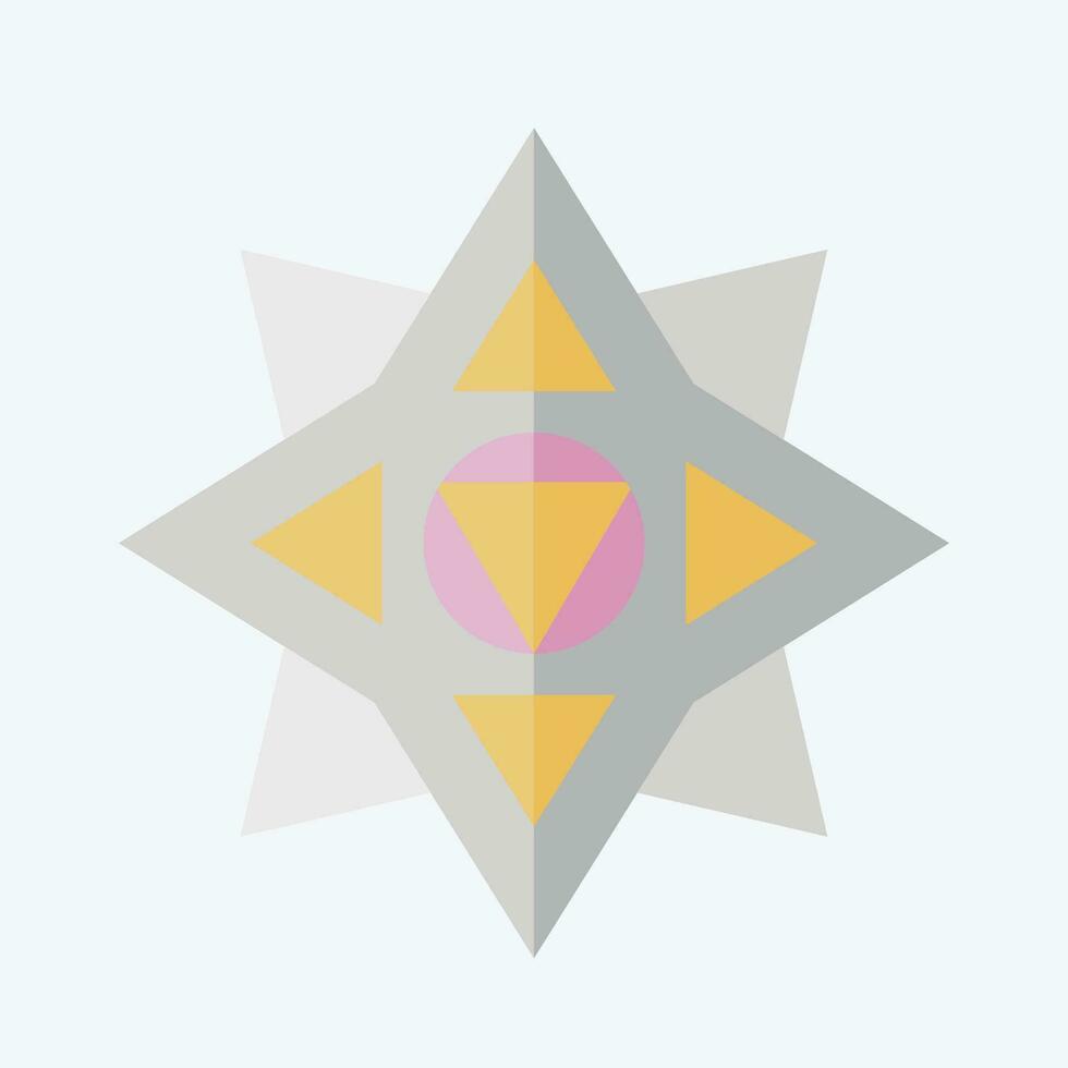 ícone shuriken. relacionado para ninja símbolo. plano estilo. simples Projeto editável. simples ilustração vetor