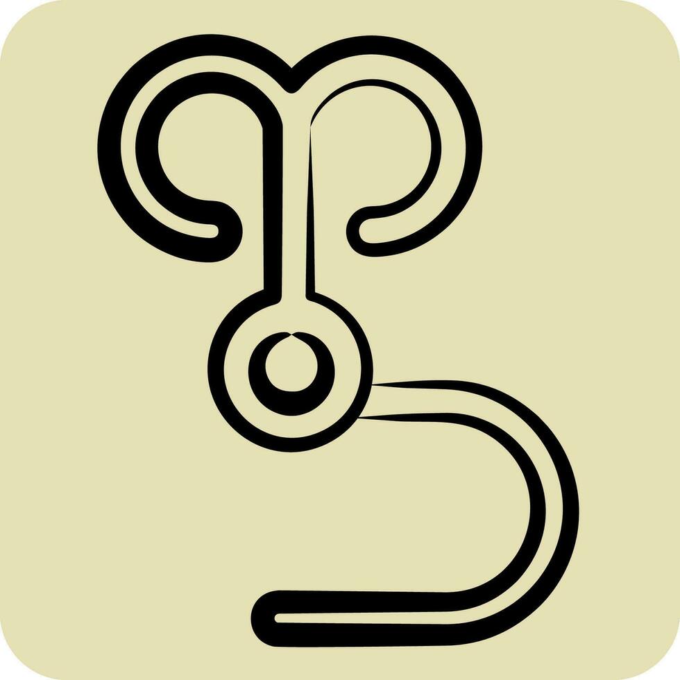 ícone corda gancho. relacionado para ninja símbolo. mão desenhado estilo. simples Projeto editável. simples ilustração vetor